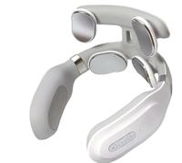 Neck Massage Machine with 4-Head Design - Electric Heated Cervical Spine Massager with Light Vibration Hot Compress - Neck & Shoulder Pain Relief for Home, Office, and Travel - Ergonomic Design