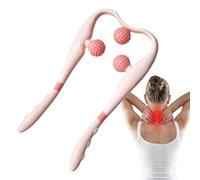 Neck Massage Roller, Portable Handheld Manual Neck Shoulder Massage Tool, Pressure Point-Massager with 3 Balls, Painses-reliefs Roller Muscle Relaxation Massager for Home Office