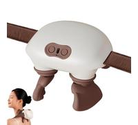 Neck Massager, 4D Real Hands Massager, USB Neck Back Massagers with Heat, 3 Modes Settings, 2 Heat Levels, Rechargeable Cordless Deep Massage for Shoulder, Back, for Dad Mom (A)