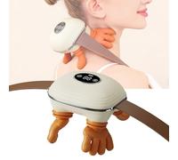 Neck Massager, 4D Real Hands Massager with 3 Massages Levels & 2 Heating Levels, USB Neck and Back Massager Deep Massage for Pain Relief, Gifts for Women Men Mum Dad, White