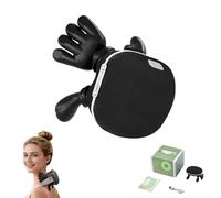 Neck Massager, Back Massager with Heat Function, Portable Deep Massager 4D Massager, 3 Massage Methods, 2 Temperature Levels, Deep Relaxation Massage for Home (Black)