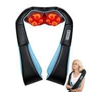 Neck Massager, Deep Tissue 4D Kneading Shiatsu Massage, Neck and Shoulder Massager, Optional Heat Function 15-Minute Auto Timer, at Home and Car, for Back, Waist, Leg, Gifts for Men, Women