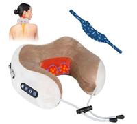 Neck Massager, Electric U-Shaped Neck Massager for Pain Relief 3 Force Levels and 3 Modes with Patch for Deep Tissue Pain Relief with Heat for Waist HIPS Back a Home Office Gift for Mom and Da