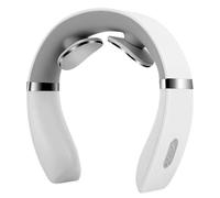 Neck Massager for Neck Pain, 4-Head Electric Massagers with Heat, Vagus Nerve Stimulator Necks, 10 Modes & 16 Levels, Ergonomic Design, Promote Muscle Relaxation (White)