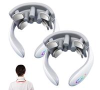 Neck Massager for Neck Pain,Intelligent Portable Neck Massager with Heat Function,USB Charging Neck Relax Massager,Eases Nerve Pressure that Causes Dizziness & Fatigue,for Women and Men (2pcs-A)