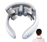 Neck Massager for Neck Pain,Intelligent Portable Neck Massager with Heat Function,USB Charging Neck Relax Massager,Eases Nerve Pressure that Causes Dizziness & Fatigue,for Women and Men (1pc-A)