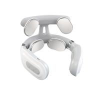 Neck Massager for Pain Relief, Electric 4-Head Cervical Massager with 6 Modes & 9 Intensities, Portable Heated Shoulder Massager with Voice Guide, USB Rechargeable for Home Office Travel