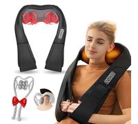 Neck Massager for Pain Relief, Mother's Day Gift for Mom, Shiatsu Back and Neck Massager with Heat, Electric 4D Massage Pillow, Gifts for Women Men Mom