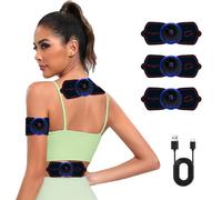 Neck Massager, Mini Cervical Massager Portable Electric Shoulder Massager Chargable EMS Muscle Stimulator for Body Muscle Pain Relief Neck Back Waist Arms Legs Whole Body 3pcs