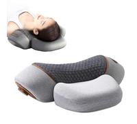 Neck Massager, New 3-in-1 Heated Neck Massager, Memory Foam Effectively Reduces for Neck Pain Relief, Ergonomic Electric Neck Massager Suitable for Back, Grey