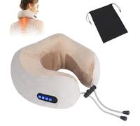 Neck Massager, Newly Upgraded Rechargeable U-Shaped Shoulder and Neck Relaxer with Drawstring Bag, 3D Deep Tissue Kneading, 3 Levels of Intensity and 3 Modes, Massage Cushion for Travel,Office,Drving