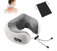 Neck Massager, Newly Upgraded Rechargeable U-Shaped Shoulder and Neck Relaxer with Drawstring Bag, 3D Deep Tissue Kneading, 3 Levels of Intensity and 3 Modes, Massage Cushion for Travel,Office,Drving