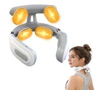 Neck Massager, USB Charging Neck Massager for Neck Pain Adjustable with 6 Modes 9 Levels, Promotes Muscle Relaxation, Portable Neck and Shoulder Massage for Home, Office, Travel, Women and Men