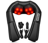 Neck Massager with Heat, 16-Head Deep Tissue Electric Neck and Shoulder Massager, 3D Kneading Massage Pillow for Back, Neck, Shoulder, Legs, Home Office Car, Men Women