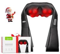 Neck Massager with Heat for Neck Pain, Deep Tissue 3D Kneading, Back Massagers for Pain, Shiatsu Massager for Back, Shoulder, Foot and Leg, at Home and Car, Christmas Gifts for Men and Women