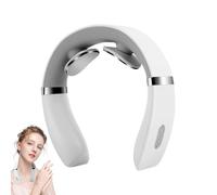 Neck Massager with Heat | Massagers for Neck and Back with Vibration,Portable Rechargeable Deep Tissue Massage 10 Modes Vibratory Adjustable Stress Facial Care Home Travel