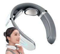 Neck Massager with Heat - Portable Ergonomic Relaxer | 9 Intensity Gears & 6 Massage Modes with Smart Pulse Technology for Home, Workplace, Travel and Cervical Muscle Relief