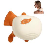 Neck Massagers - Portable 4D Bionic Shoulder-Massager with Heat and 3 Speed & 2 Heat Levels, Rechargeable Wireless Electric Back Massager for Pain Relief, Birthday Gifts for Mum Dad (Orange)