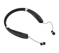 Neck Mounted Bluetooth Headset, Foldable Wireless Sports Headset with Retractable Earbuds, 120mAh Noise Cancelling Stereo Earphones with Power Display, Voice Dialing Function