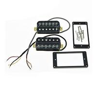 Neck N Double Pickup With 3x5 Black Flat Frame Bridge B Double Pickup With 7x9 Black Flat Frame Pickups Set