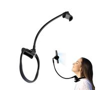 Neck Phone Holder - 17.52 Inch Stand | Aluminum Alloy Bracket - Flexible Silicone Lazy Neck Mount With Hands Free Viewing For Bed Desk Car Floor Live Streaming Video Calls And Travel Use