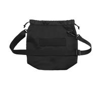 Neck Pillow Case, Drawstring Travel Bag, Portable Adjustable Drawstring Cases, Shoulder Strap Storage Cover for Holiday, Presents, Thanksgiving, 12.6x10.3 Inches, Black