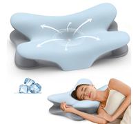 Neck Pillow for Pain Relief, Ergonomic Pillow for Side Sleeping, Neck Support, Cooling Memory Foam Pillows, Contour Pillow