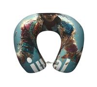 Neck Pillow Memory Foam Contour Pillow Michael Jackson Travel Pillow for Sleeping Comfortable U Shape Pillows for Traveling Car Headrest Home Office Fits Most Neck Sizes