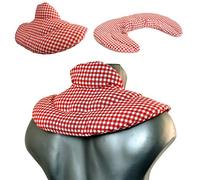 Neck Pillow red/White | Cherry Stone Pillow | Warming Neck Cushion, Neck Warmer