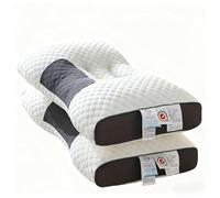 Neck Pillow, Suitable for Soft Sleep, Adjustable Ergonomic Contour Support Pillow, Pillow Core, Detachable Pillowcase (2)