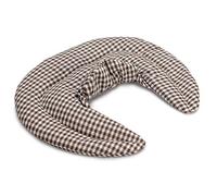 Neck Pillow with Stand-Up Collar - Linen + Lavender - Neck Pillow Aroma Heat Cushion with Lavender Blossoms Brown/White