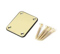 Neck Plate Curved Cutaway Semi Neck Joint Back Mounting Plate 4 Holes With Screws Guitar Bass Parts Replacements