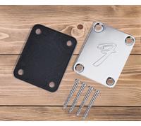 Fender 4-Bolt 70s Vintage-Style Neck Plate "F" Logo Chrome, Guitar