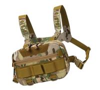 Neck Pouch - Oxford Fabric Bag, Fishing Vest Pack | Waterproof Outdoor Shoulder Bearing, Breathable Mesh Back Design, Large Capacity Travel Gear for Camping Hiking Cycling, khaki, see description, See