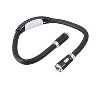 Neck Reading Light Hands Free Adjustable Bending Lamp with 3 Brightness Levels for Bed or Car (Black)