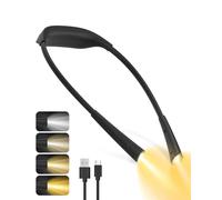 Neck Reading light, Rechargeable Reading light, 4 Colors & 3 Brightness Book Light with Charging Indicator, Stepless Dimming Brightness, Led Neck Light Gift, for Bed, Reading, Knitting, Repairing