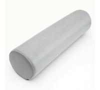 Neck Roll Pillow PU Leather Bolster Pillow - Ergonomic Cylinder Cushion Cervical Support Headrest Lumbar Waist Back Pain Relief Bolster for Sofa Bed Chair Car Office Sleeping (Light Gray,15cmx50cm)
