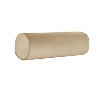 Neck Roll Pillowcases with Zipper - Full Moon Bolster/Round Cylinder Pillow Case Covers for Bedroom, Living Room, Sofa - Solid Color Neck Cervical Pillowcase Cover 18 x 6 (Saddle Brown)