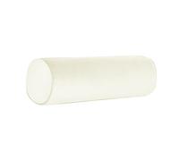 Neck Roll Pillowcases with Zipper - Full Moon Bolster/Round Cylinder Pillow Case Covers for Bedroom, Living Room, Sofa - Solid Color Neck Cervical Pillowcase Cover 24 x 6 (Cream)