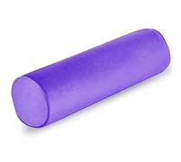 Neck Roll Pillowcases with Zipper - Full Moon Bolster/Round Cylinder Pillow Case Covers for Bedroom, Living Room, Sofa - Solid Color Neck Cervical Pillowcase Cover 24 x 6 (Purple)