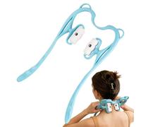 Neck Roller Massage Tool - Handheld Massage Tool, 34x20cm Manual Neck Massager for Muscle, Flexible Trigger Point Device with Adjustable Opening, Ergonomic Set for Releasing Relaxing