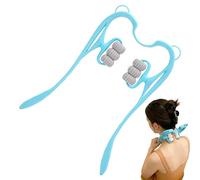 Neck Roller Massager - Adjustable Opening Tool, Manual Trigger Point with Roller Balls, Premium Flexible Frame, Aesthetic Ergonomic Grip, for Shoulder Back and Body