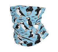 Neck Scarf Atlantic Puffin Bird Cartoon Blue Facial Covering Premium Face Shield Anitdust Face Cover For Skiing Yoga Women