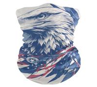 Neck Scarf Cartoon Common Buzzard 4th Of July Independence Day Breathable Face Cover Quick Drying Neck Warmer for Sports Women 26X30cm