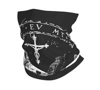 Neck Scarf Demon Skulls Magic Satan 6 Mystical Hell Gothic Black Breathable Half Face Scarf Universal Headwear for Workout Sports 26X30cm