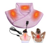 Neck Shoulder Heating Pad - Adjustable Thermal Wrap, Soothing Warm Compress, Rapid Device, Auto Timer Setting, Soft Plush Cover | Electric Heat Therapys Scarf for Tension Easing Muscles Comfort