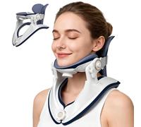 Neck Stretcher Cervical Traction Device Neck Support Braces Lightweight Adjustable for Neck Pain Relief Decompression and Revive Cervical Spine Easy to Use for Home Office Travel Ergonomic Design
