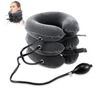 Neck Stretcher, Cervical Traction Device, Neck Traction Device, Neck Pain Relief, Adjustable Inflatable Neck Brace & Neck Stretcher, Neck Decompression Home Use (Dark Grey)