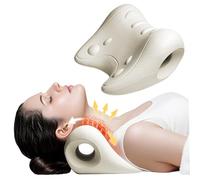 Neck Stretcher Cervical Traction, Neck Stretcher PU Soft Chiropractic Decompression Pain Relief Tri-Directional Cervical Traction for Men Women
