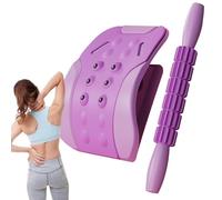 Neck Stretcher - Corrector, Back Cracking Device | 3 Level Adjustable Back Stretching Cushion, Spine Board Stretchers with Massage Stick, Portable Neck Lumbar Cracker Spine Board